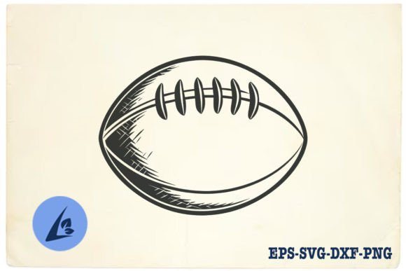 American Football SVG Clipart 07 for Graphics & Crafts