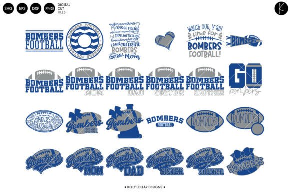 Bombers Football Bundle: Graphics for Local Crafts & Branding