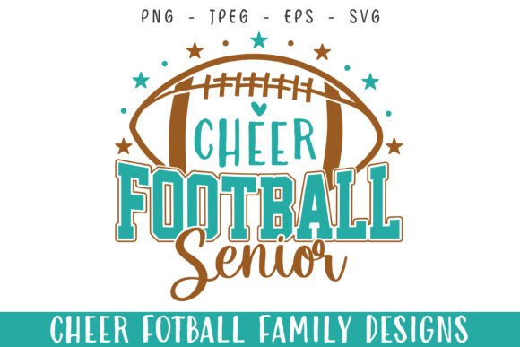 Cheer Football Player Senior Love SVG for Crafts & Graphics