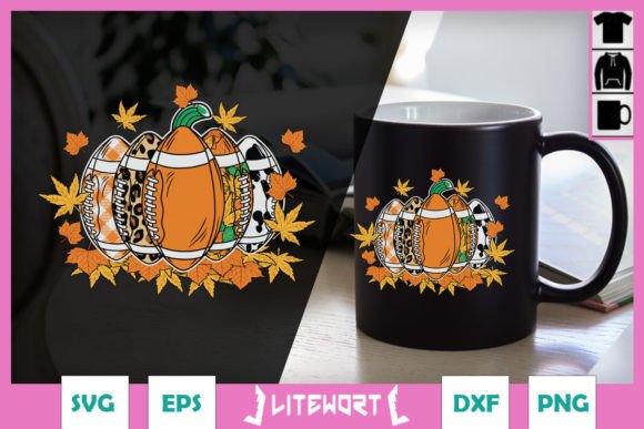 Fall American Football Pumpkin SVG for Crafts & Graphics