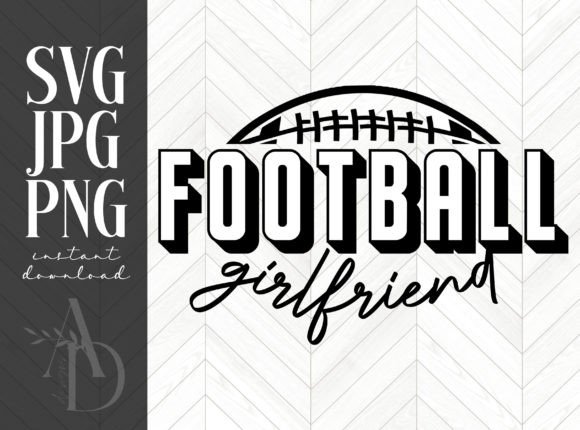 Football Girlfriend Word Design for Branding & Graphics