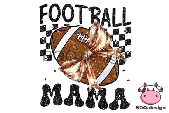 Football Mama Png Glitter Graphics for Crafts