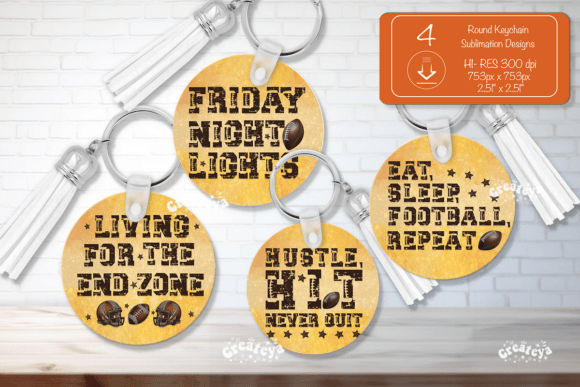 Football Round Keychain Sport Quote Png: Graphics & Crafts Asset Review
