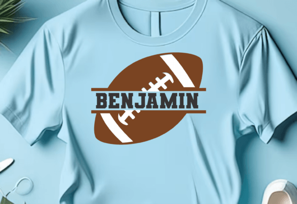 Football Split Monogram SVG for Crafts & Graphics