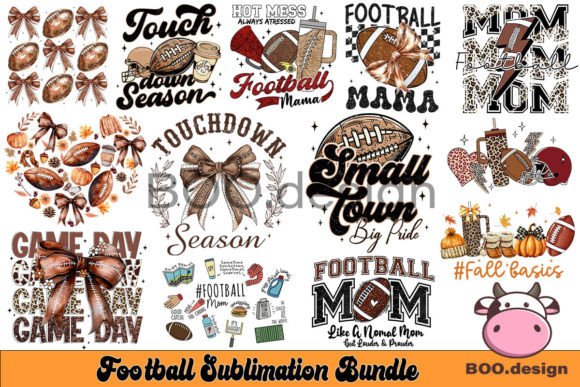 Football Sublimation Graphics for Game Day Crafts