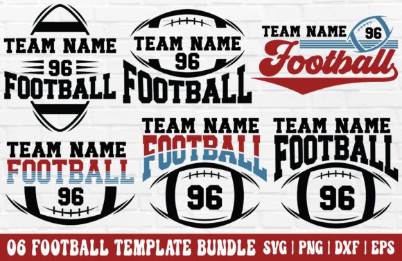 Football Team Template Bundle for Graphics & Crafts