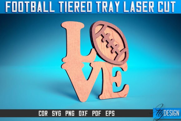 Football Tiered Tray SVG: Graphics for Crafts & Branding