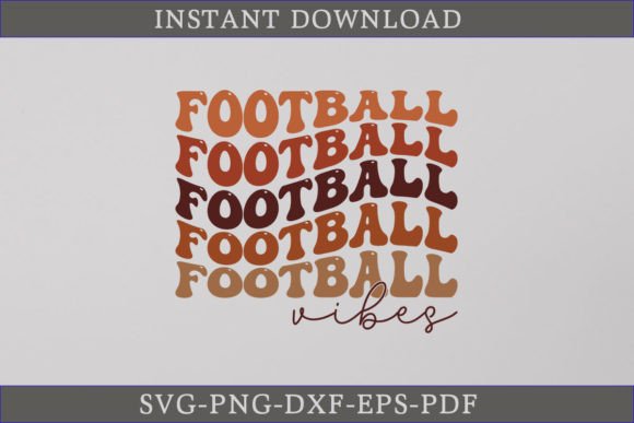 Football Vibes SVG Cut File for Graphics & Crafts