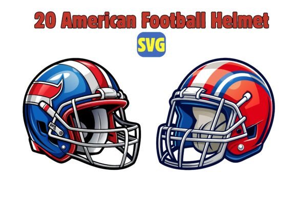 Gridiron Helmets 20 Football Helmet SVG: Sports Graphics & Crafts